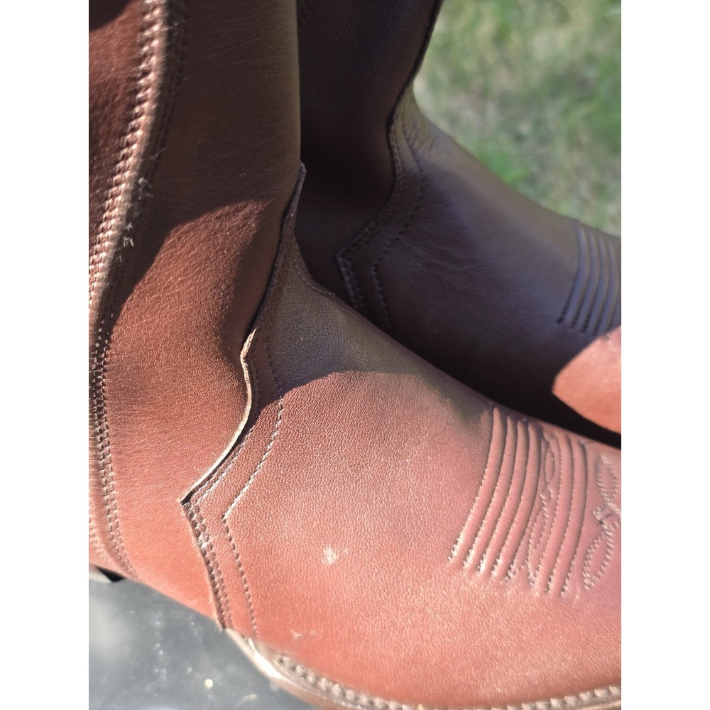 Rujo Chocolate Leather Boots Womens 10.5 NWB - Picture 7 of 16